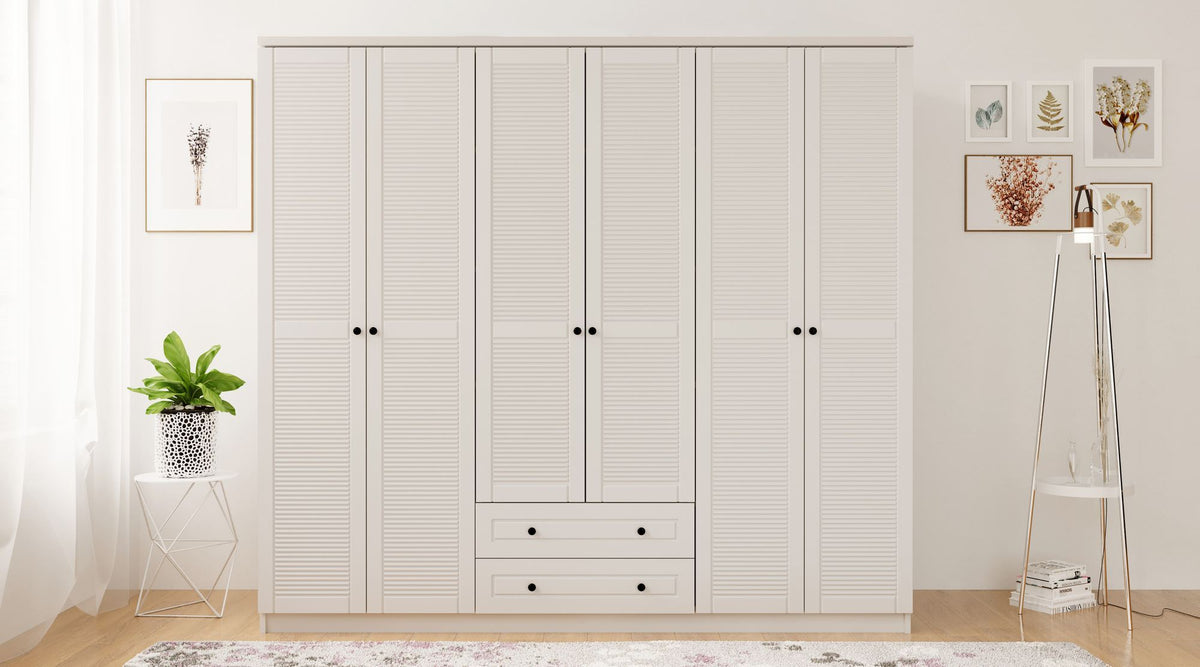 Ντουλάπα 210x184x52 εκ Ματ Λευκό 167RAB1180