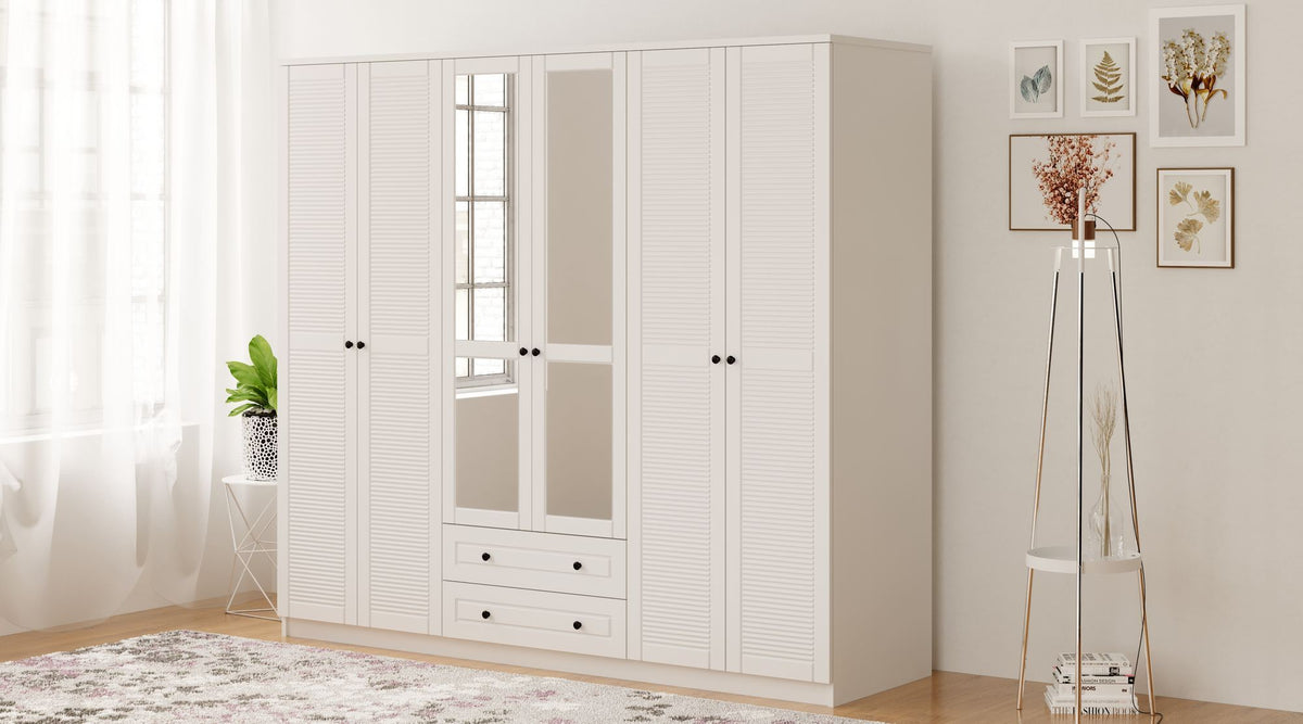 Ντουλάπα 210x184x52 εκ Ματ Λευκό 167RAB1183