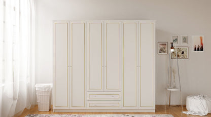 Ντουλάπα 210x210x52 εκ Ματ Λευκό 167RAB1186