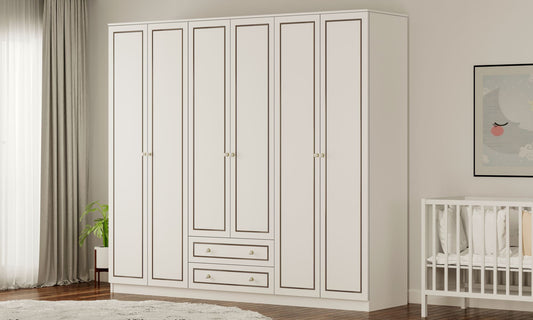 Ντουλάπα 210x180x52 εκ Ματ Λευκό 167RAB1189