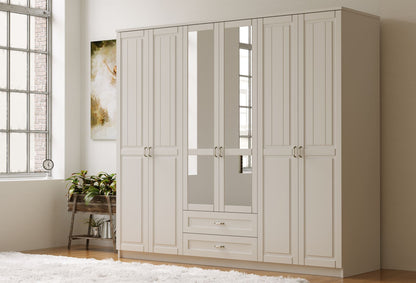 Ντουλάπα 210x210x52 εκ Ματ Λευκό 167RAB1196