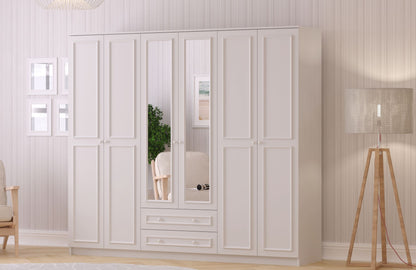 Ντουλάπα 210x184x52 εκ Ματ Λευκό 167RAB1197