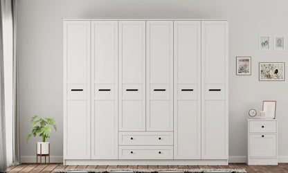 Ντουλάπα 210x210x52 εκ Ματ Λευκό 167RAB1202