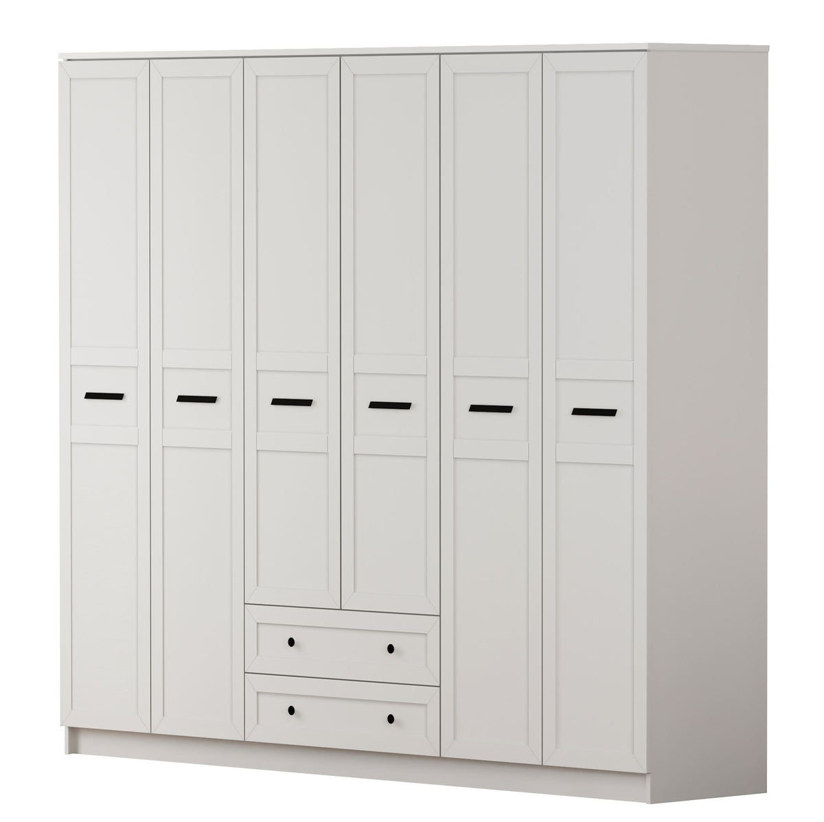 Ντουλάπα 210x210x52 εκ Ματ Λευκό 167RAB1202