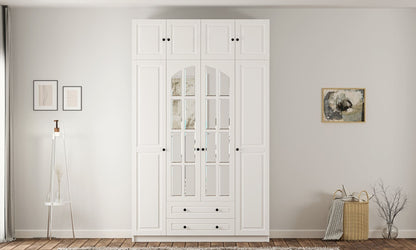 Ντουλάπα 140x240x52 εκ Ματ Λευκό 167RAB1204