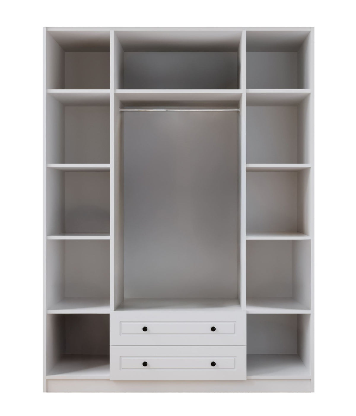 Ντουλάπα 140x210x52 εκ Ματ Λευκό 167RAB1205