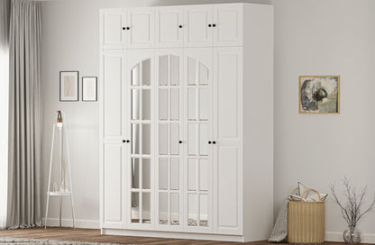 Ντουλάπα 175x210x52 εκ Ματ Λευκό 167RAB1206