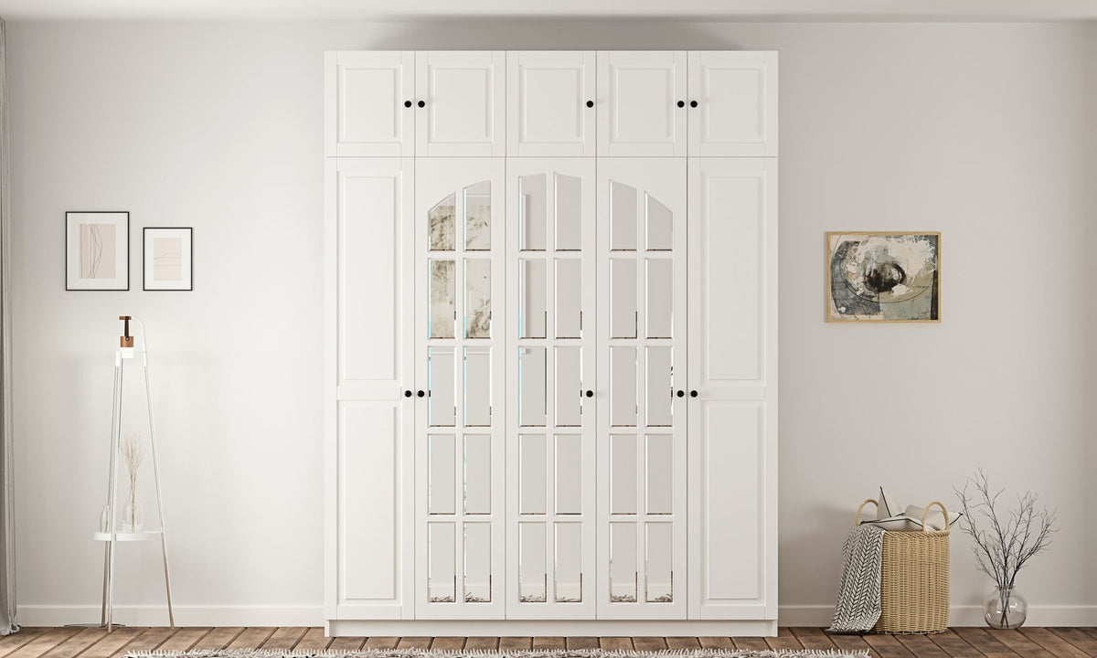 Ντουλάπα 175x210x52 εκ Ματ Λευκό 167RAB1206