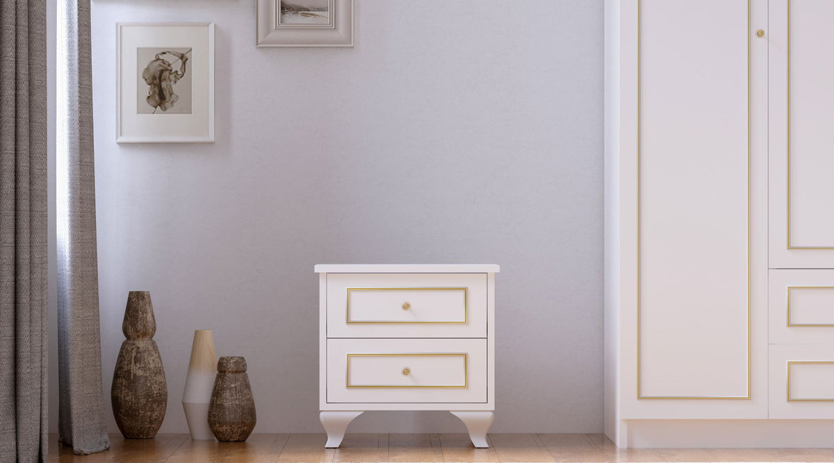 Κομοδίνο Βοηθητικό Τραπεζάκι 46,5x65x11,5 εκ. Λευκό | 167RAB1304