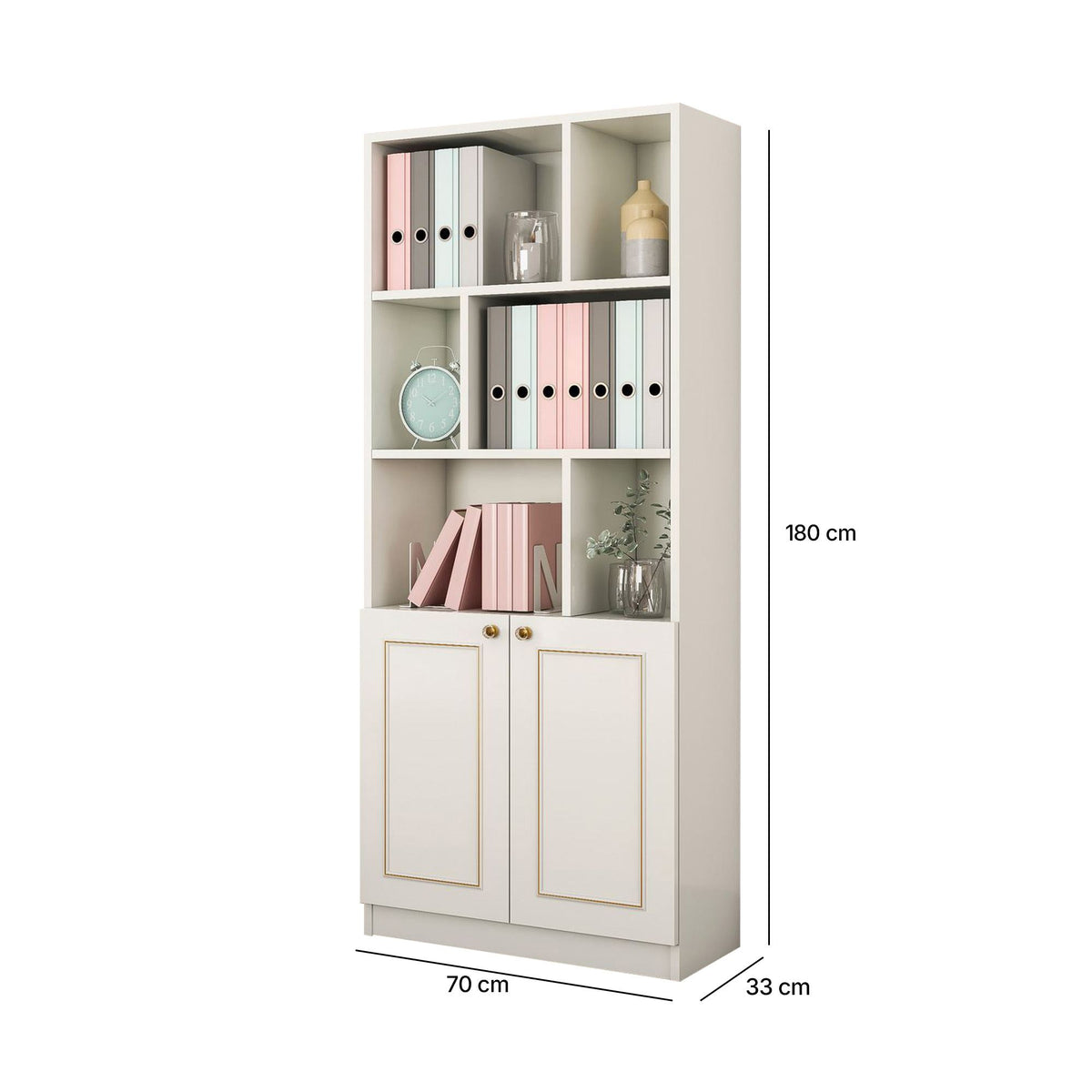 Βιβλιοθήκη 70 × 33 × 180 εκ. Matte Λευκό GR167RAB1706