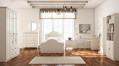 Μονό Κρεβάτι 90x190 cm με Κεφαλάρι MDF σε Ματ Λευκό Χρώμα – Σύγχρονος Σχεδιασμός & Ανθεκτική Κατασκευή | 167RAB2101