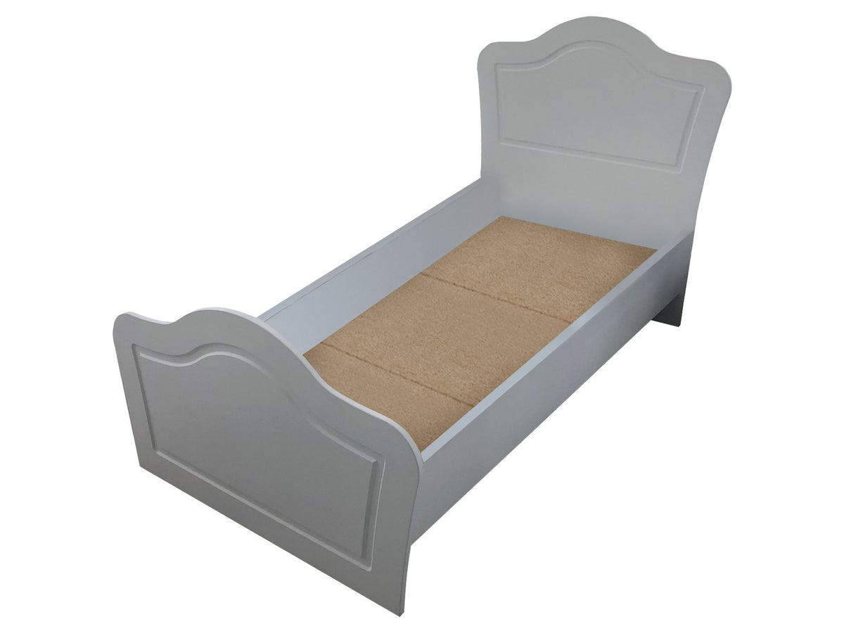 Μονό Κρεβάτι 90x190 cm με Κεφαλάρι MDF σε Ματ Λευκό Χρώμα – Σύγχρονος Σχεδιασμός & Ανθεκτική Κατασκευή | 167RAB2101