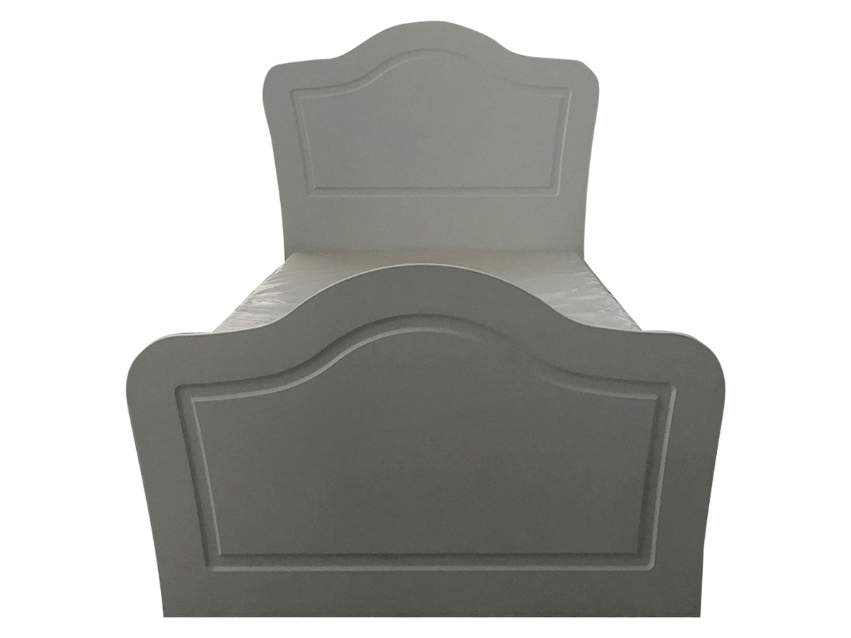 Μονό Κρεβάτι 90x190 cm με Κεφαλάρι MDF σε Ματ Λευκό Χρώμα – Σύγχρονος Σχεδιασμός & Ανθεκτική Κατασκευή | 167RAB2101