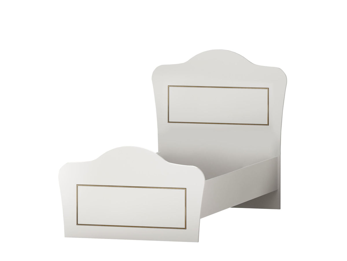 Μονό Κρεβάτι 90x190 cm με Κεφαλάρι MDF σε Ματ Λευκό Χρώμα – Σύγχρονος Σχεδιασμός & Ανθεκτική Κατασκευή | 167RAB2103
