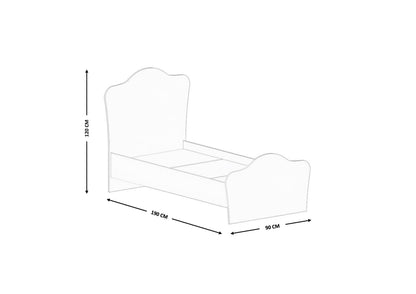 Μονό Κρεβάτι 90x190 cm με Κεφαλάρι MDF σε Ματ Λευκό Χρώμα – Σύγχρονος Σχεδιασμός & Ανθεκτική Κατασκευή | 167RAB2103