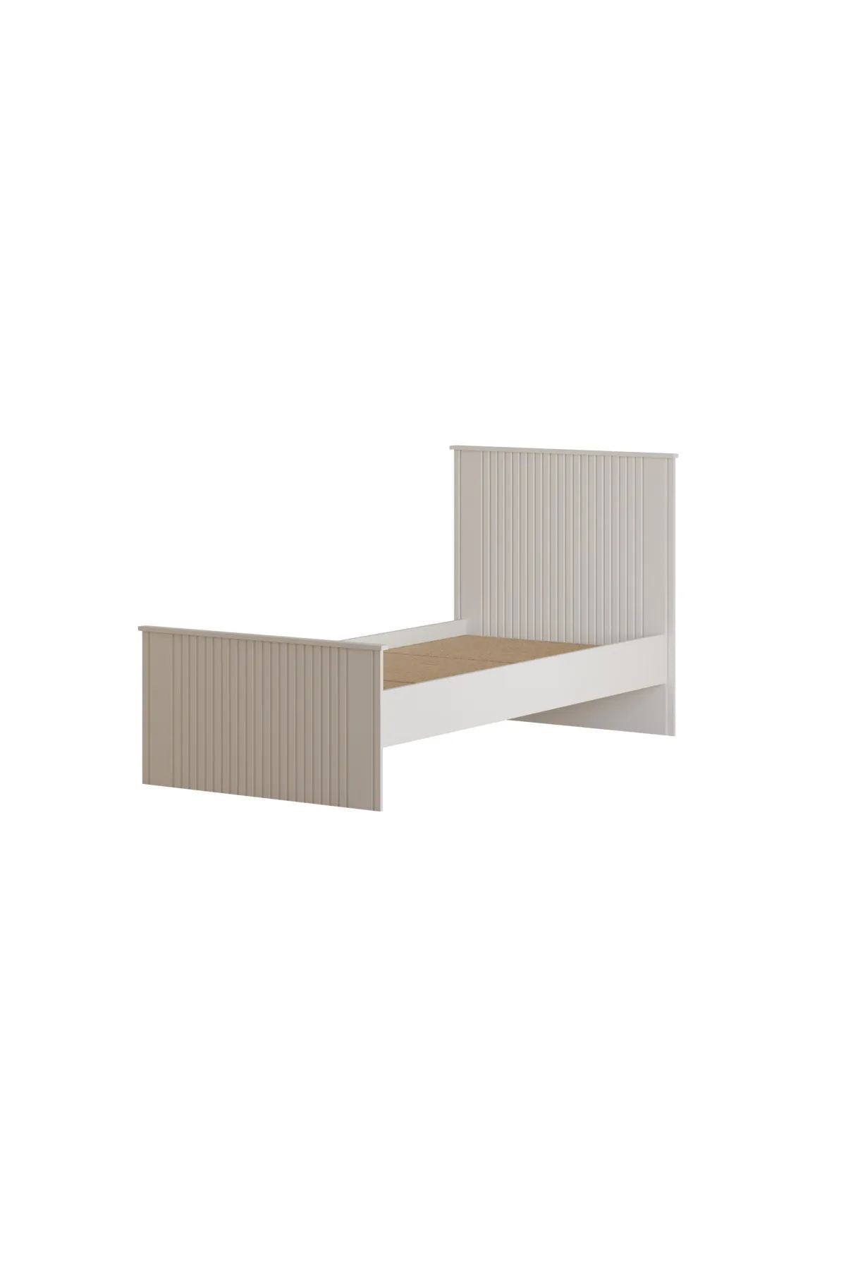 Μονό Κρεβάτι 90x190 cm με Κεφαλάρι MDF σε Ματ Λευκό Χρώμα – Σύγχρονος Σχεδιασμός & Ανθεκτική Κατασκευή | 167RAB2104
