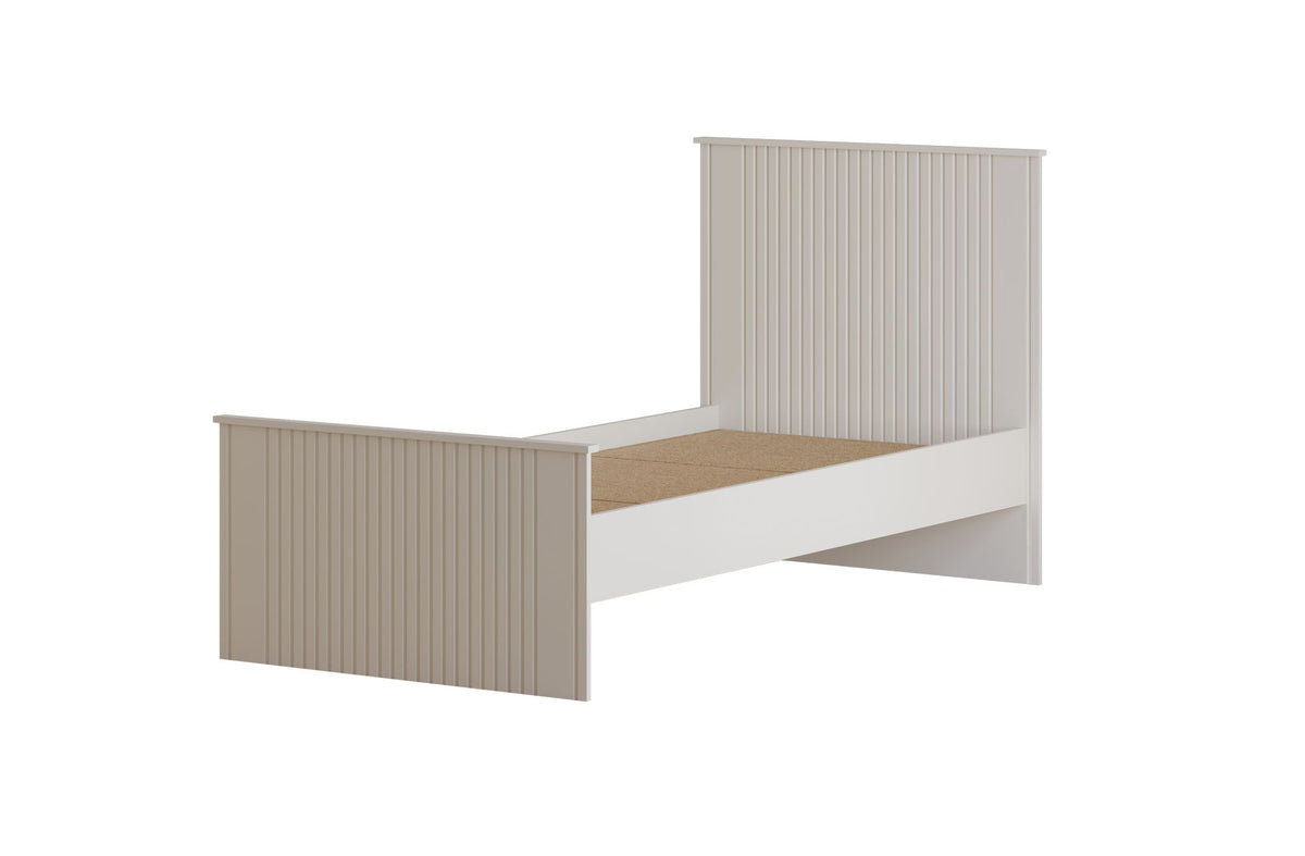 Μονό Κρεβάτι 90x190 cm με Κεφαλάρι MDF σε Ματ Λευκό Χρώμα – Σύγχρονος Σχεδιασμός & Ανθεκτική Κατασκευή | 167RAB2104