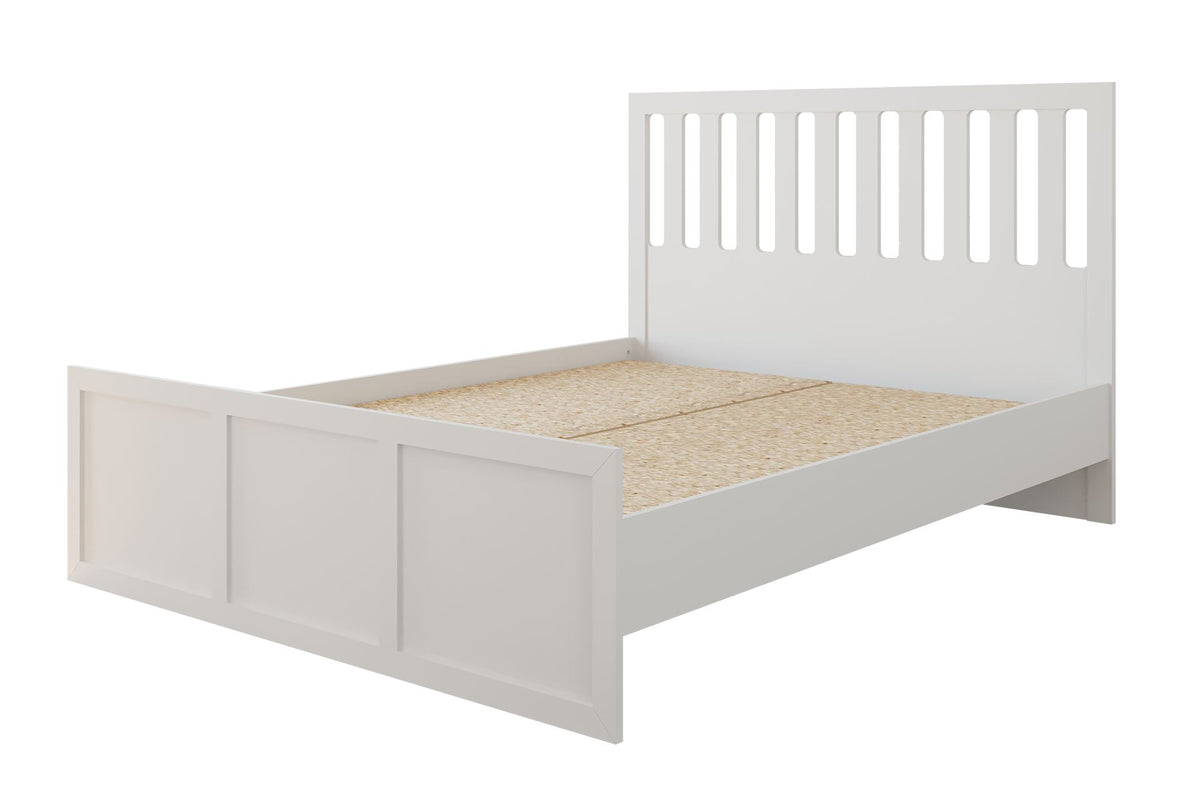Μονό Κρεβάτι 90x190 cm με Κεφαλάρι MDF σε Ματ Λευκό Χρώμα – Σύγχρονος Σχεδιασμός & Ανθεκτική Κατασκευή | 167RAB2106