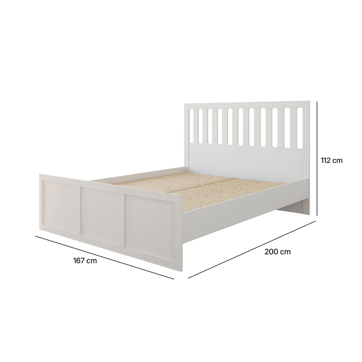 Μονό Κρεβάτι 90x190 cm με Κεφαλάρι MDF σε Ματ Λευκό Χρώμα – Σύγχρονος Σχεδιασμός & Ανθεκτική Κατασκευή | 167RAB2106