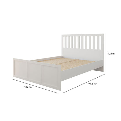 Μονό Κρεβάτι 90x190 cm με Κεφαλάρι MDF σε Ματ Λευκό Χρώμα – Σύγχρονος Σχεδιασμός & Ανθεκτική Κατασκευή | 167RAB2106