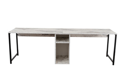 Γραφείο Υπολογιστή και Μελέτης 240x74x60 εκ. Freesia Marble Μαύρο | 241NRD1106