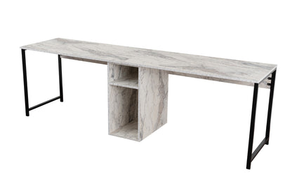 Γραφείο Υπολογιστή και Μελέτης 240x74x60 εκ. Freesia Marble Μαύρο | 241NRD1106