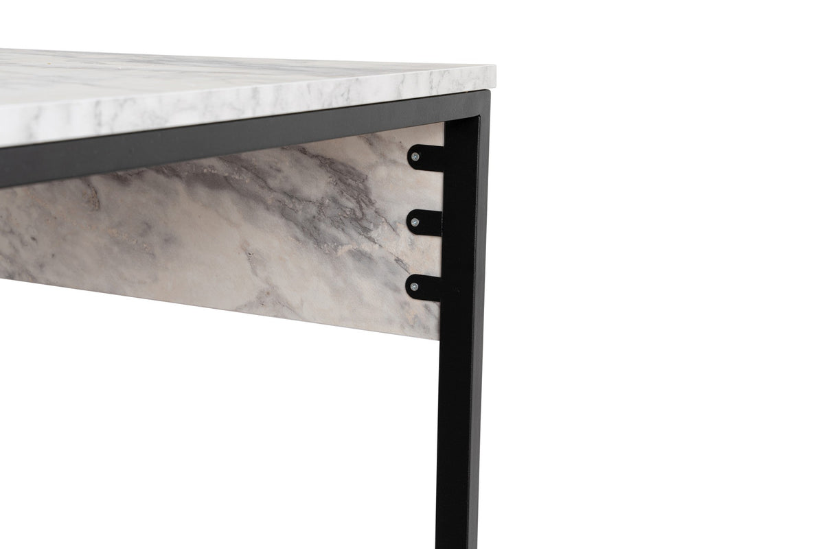 Γραφείο Υπολογιστή και Μελέτης 240x74x60 εκ. Freesia Marble Μαύρο | 241NRD1106