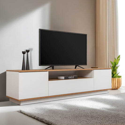 Έπιπλο Τηλεόρασης TV Βάση Σύνθεση Λευκό Atlantic Pine | 241NRD1302
