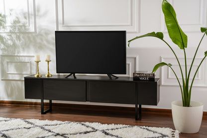 Έπιπλο Τηλεόρασης TV Βάση Σύνθεση Ξύλο Μαύρο Μαύρο | 241NRD1309