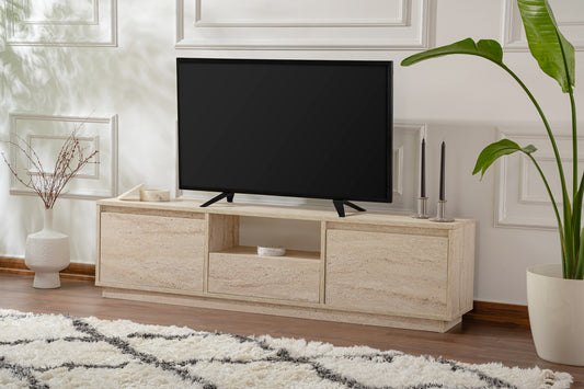 Έπιπλο Τηλεόρασης TV Βάση Σύνθεση Travertine | 241NRD1315
