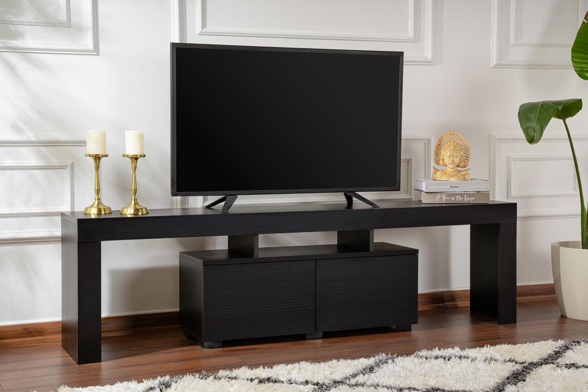 Έπιπλο Τηλεόρασης TV Βάση Σύνθεση Ξύλο Μαύρο | 241NRD1321