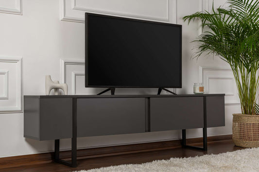 Έπιπλο Τηλεόρασης TV Βάση Σύνθεση Ανθρακί Μαύρο | 241NRD1328