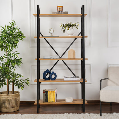 Βιβλιοθήκη 90 × 34 × 180 εκ. Atlantic Pine Μαύρο GR241NRD1332