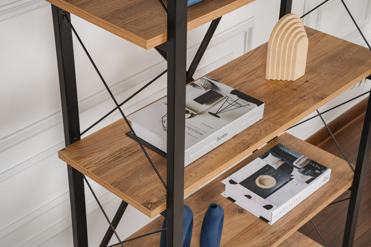 Βιβλιοθήκη 90 × 34 × 180 εκ. Atlantic Pine Μαύρο GR241NRD1332