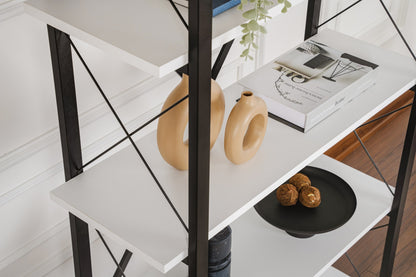 Βιβλιοθήκη 90 × 34 × 180 εκ. Λευκό Μαύρο GR241NRD1339