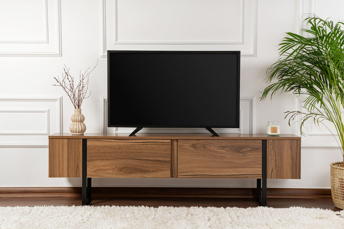 Έπιπλο Τηλεόρασης TV Βάση Σύνθεση Venezia Καρυδί Μαύρο | 241NRD1349