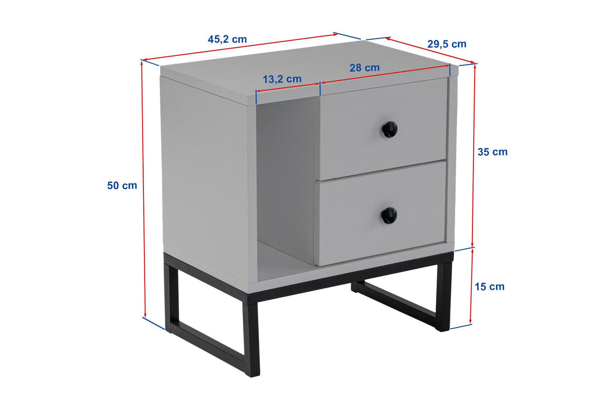 Κομοδίνο Βοηθητικό Τραπεζάκι 40x55,5x23 εκ. | 241NRD1413