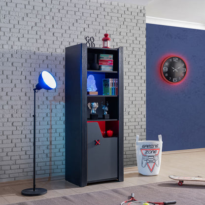 Βιβλιοθήκη 60 × 45 × 170 εκ. Ανθρακί GR249HRV1106