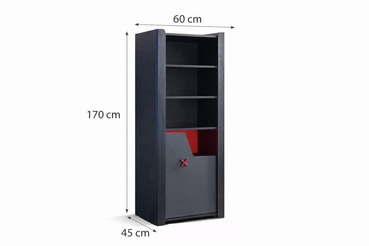 Βιβλιοθήκη 60 × 45 × 170 εκ. Ανθρακί GR249HRV1106