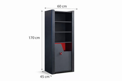 Βιβλιοθήκη 60 × 45 × 170 εκ. Ανθρακί GR249HRV1106