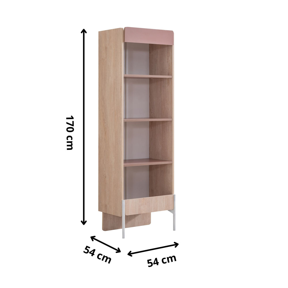 Βιβλιοθήκη 54 × 54 × 170 εκ. Καφέ Ροζ GR249HRV1107