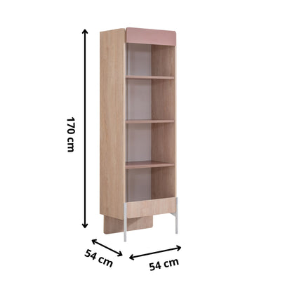 Βιβλιοθήκη 54 × 54 × 170 εκ. Καφέ Ροζ GR249HRV1107