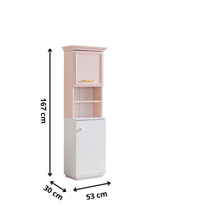 Βιβλιοθήκη 53 × 30 × 167 εκ. Ροζ Λευκό GR249HRV1109