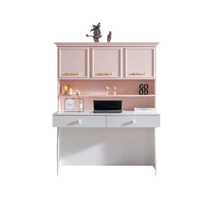 Γραφείο Υπολογιστή και Μελέτης 138x167x60 εκ. Pink Λευκό | 249HRV1211