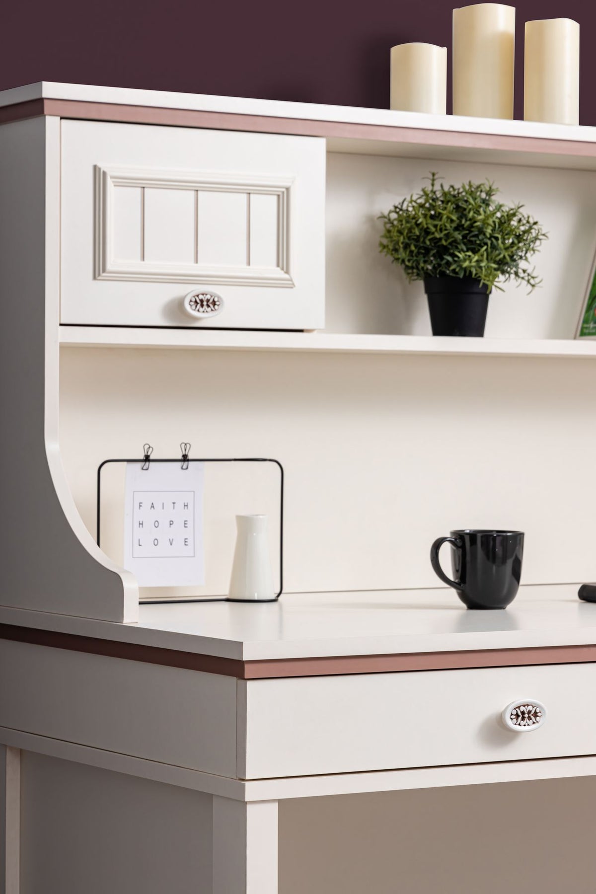 Γραφείο Υπολογιστή και Μελέτης 132x134x62 εκ. Light Κρεμ | 249HRV1212