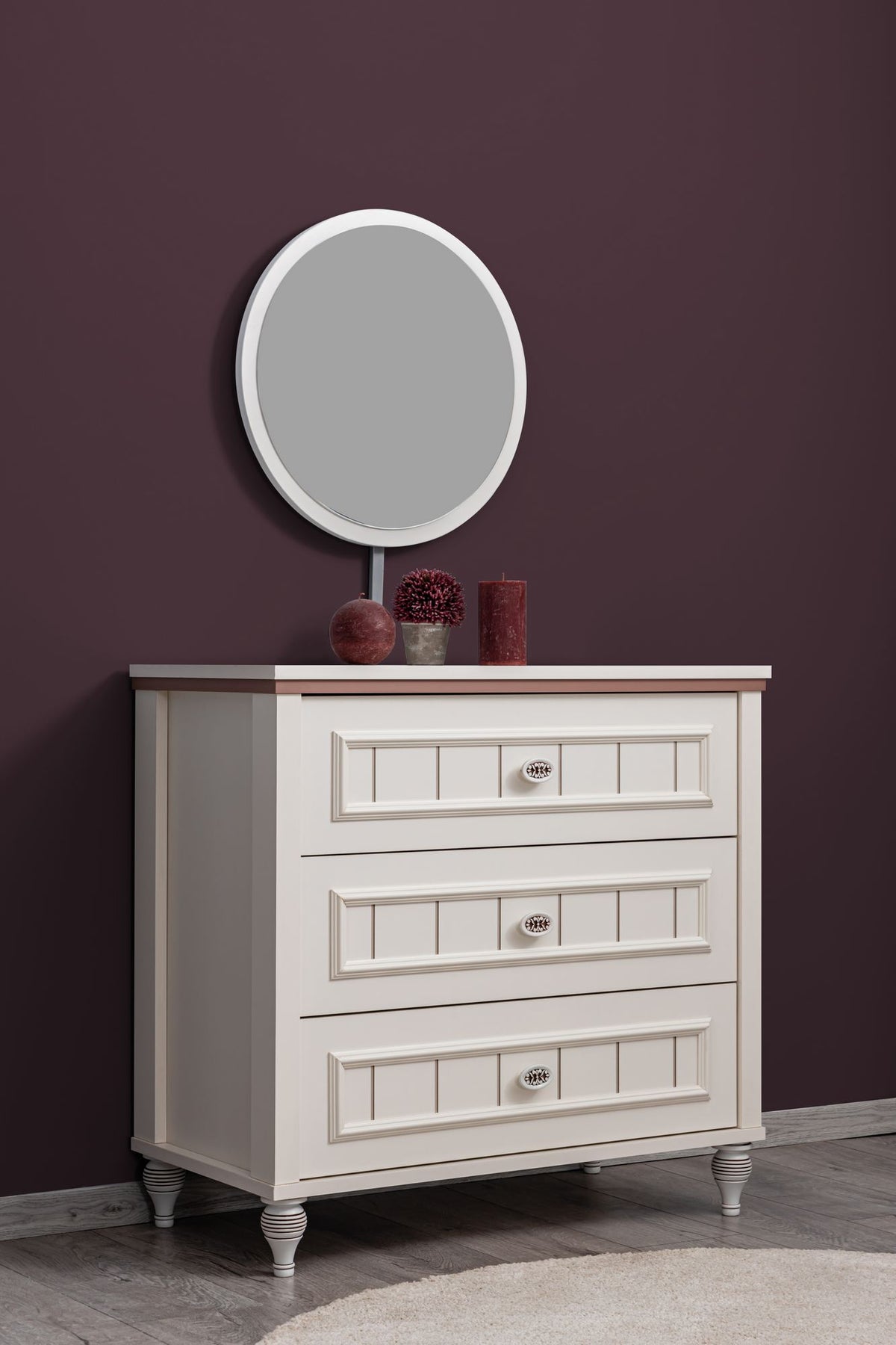 Συρταριέρα 82x79x42 εκ Ανοιχτό Κρεμ 249HRV1309