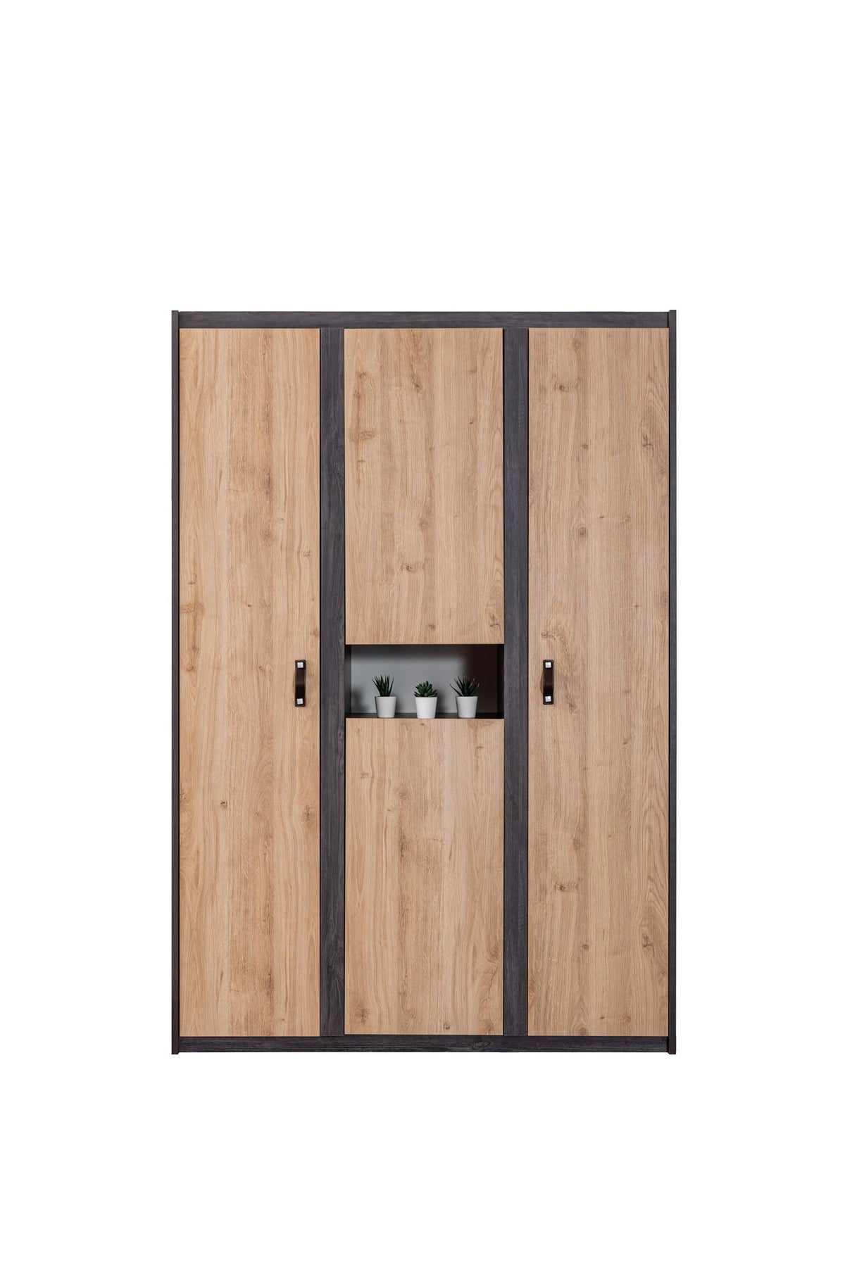 Ντουλάπα 132x195x53 εκ Anthracite Brown 249HRV1509