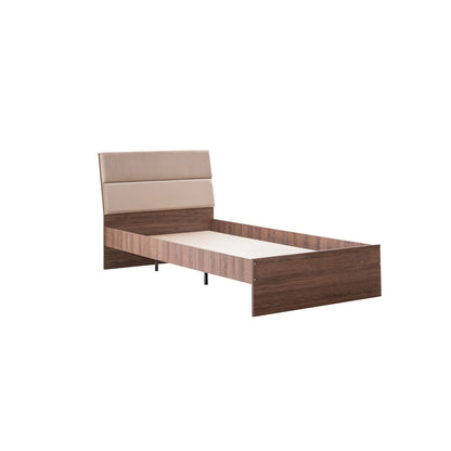 Μονό Κρεβάτι “Nordic Comfort” 100x200 cm σε Λευκό & Καφέ Χρώμα με Μοντέρνο Σχεδιασμό | 249HRV1609