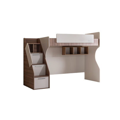 Κουκέτα Κρεβάτι 260x185x106 cm σε Κρεμ & Καφέ Χρώμα με Μοντέρνο Σχεδιασμό |GR249HRV1618