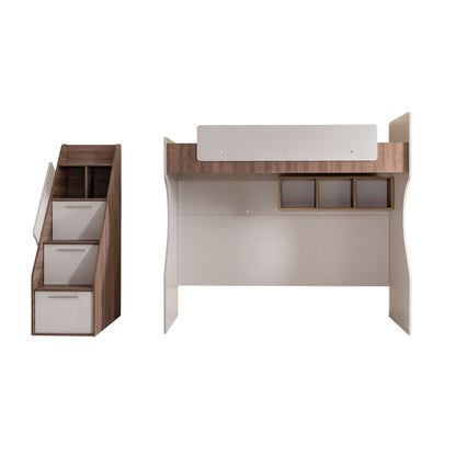 Κουκέτα Κρεβάτι 260x185x106 cm σε Κρεμ & Καφέ Χρώμα με Μοντέρνο Σχεδιασμό |GR249HRV1618